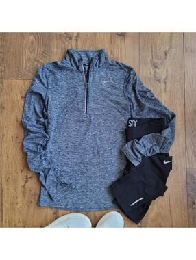 Nike Women's Dri-Fit Long Sleeve Athletic Top Gray Size M